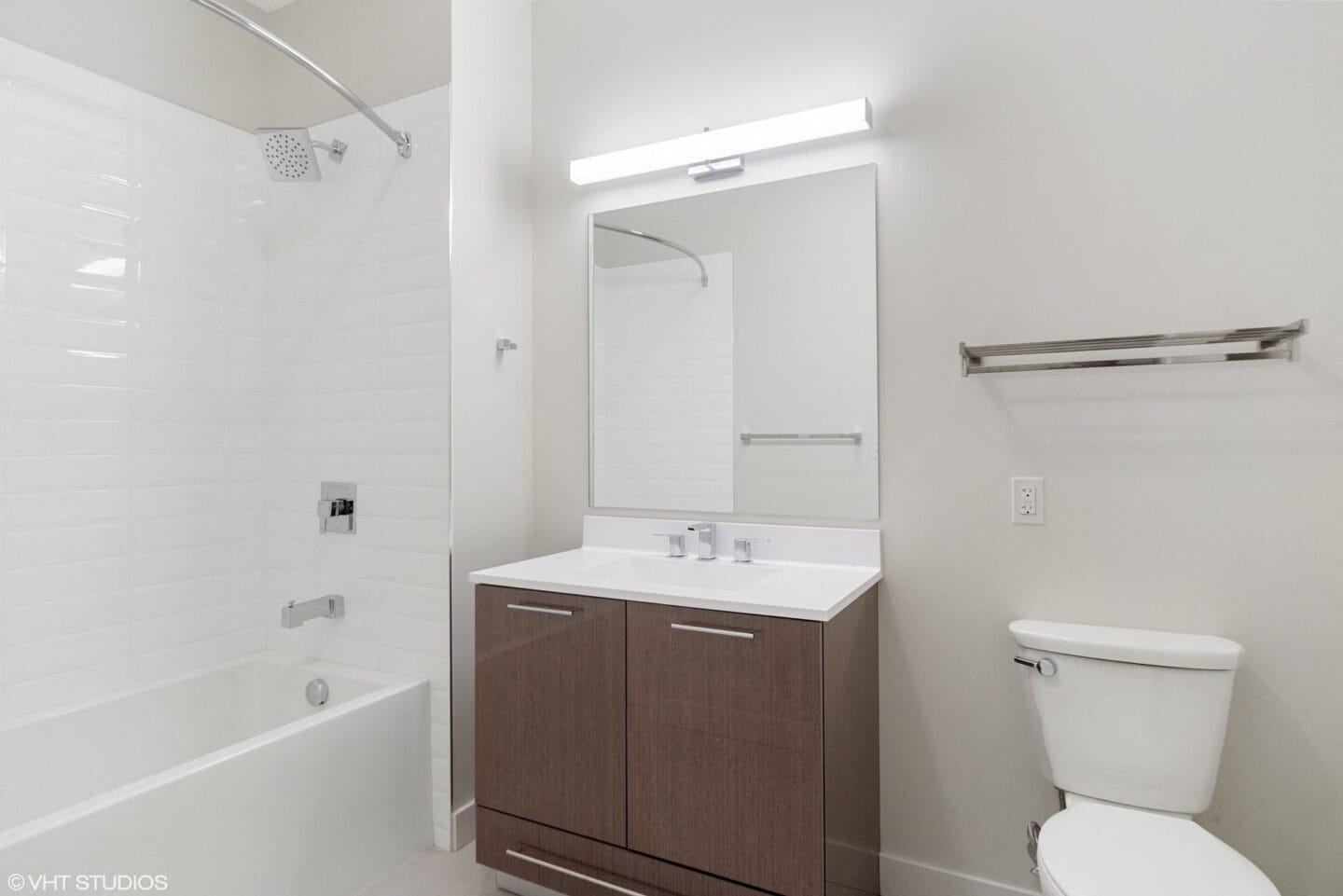 Spacious bathrooms at Edison in the Charles by Windsor, Massachusetts.