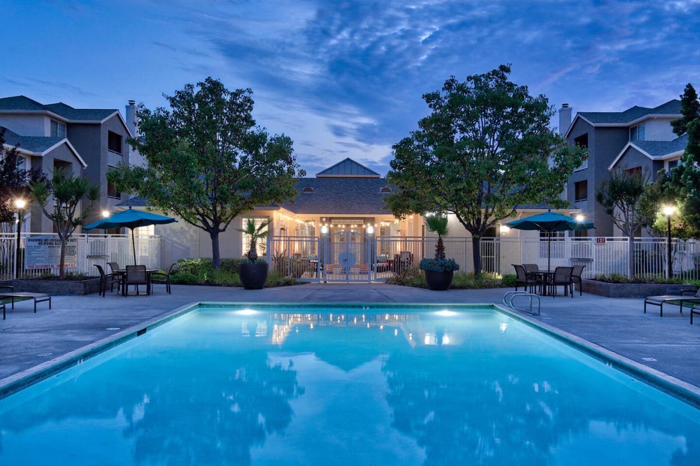 Glimmering Swimming Pool at Pavona Apartments, San Jose, CA