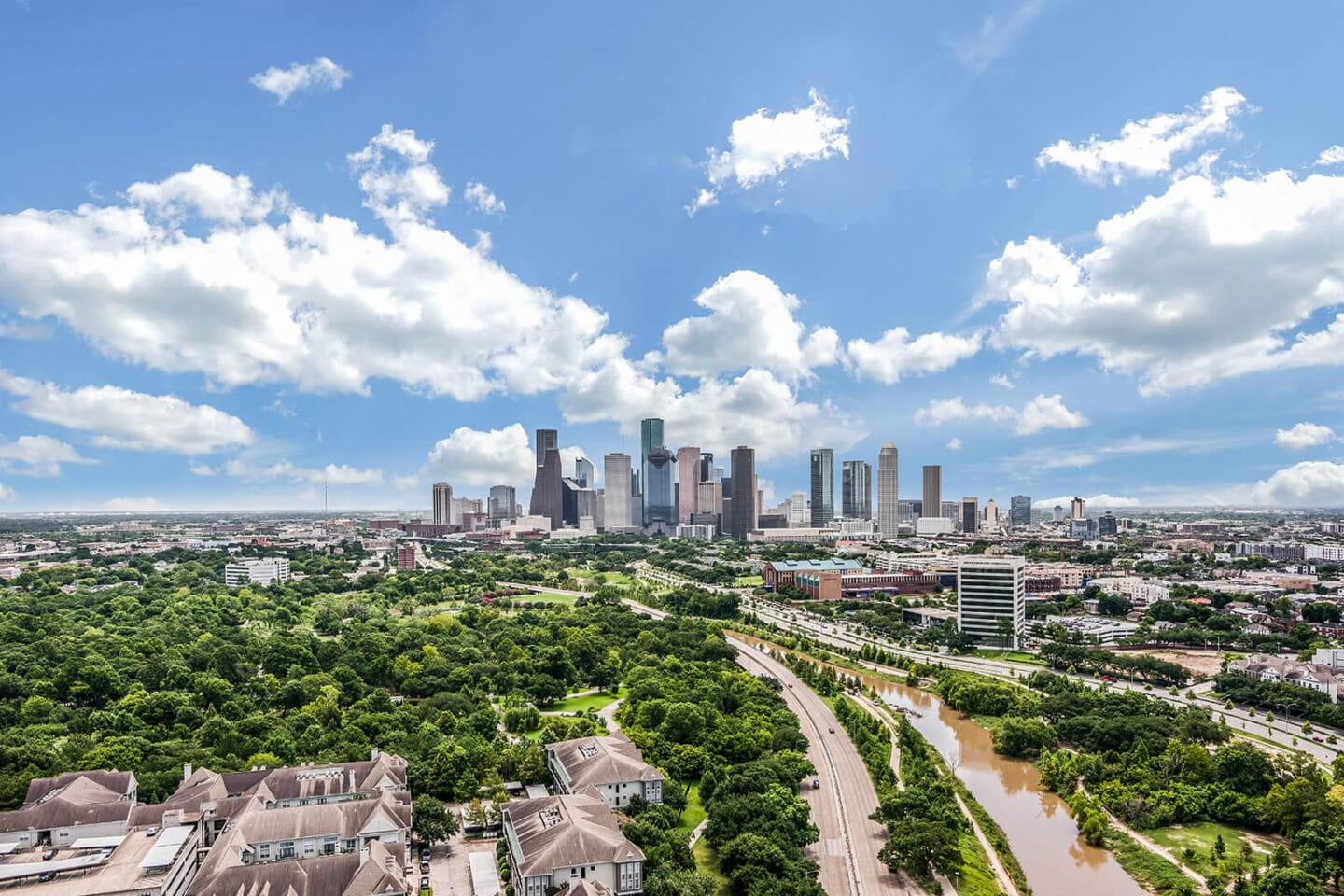 Views of Downtown Houston at Windsor Memorial, Houston, 77007