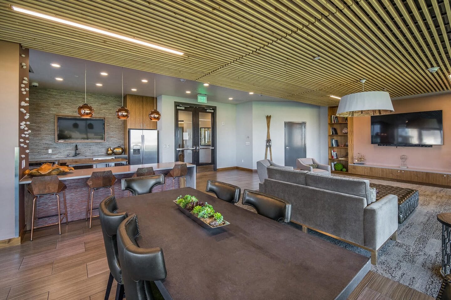 Lounge and Entertainment Space at 1000 Speer by Windsor, Denver, CO