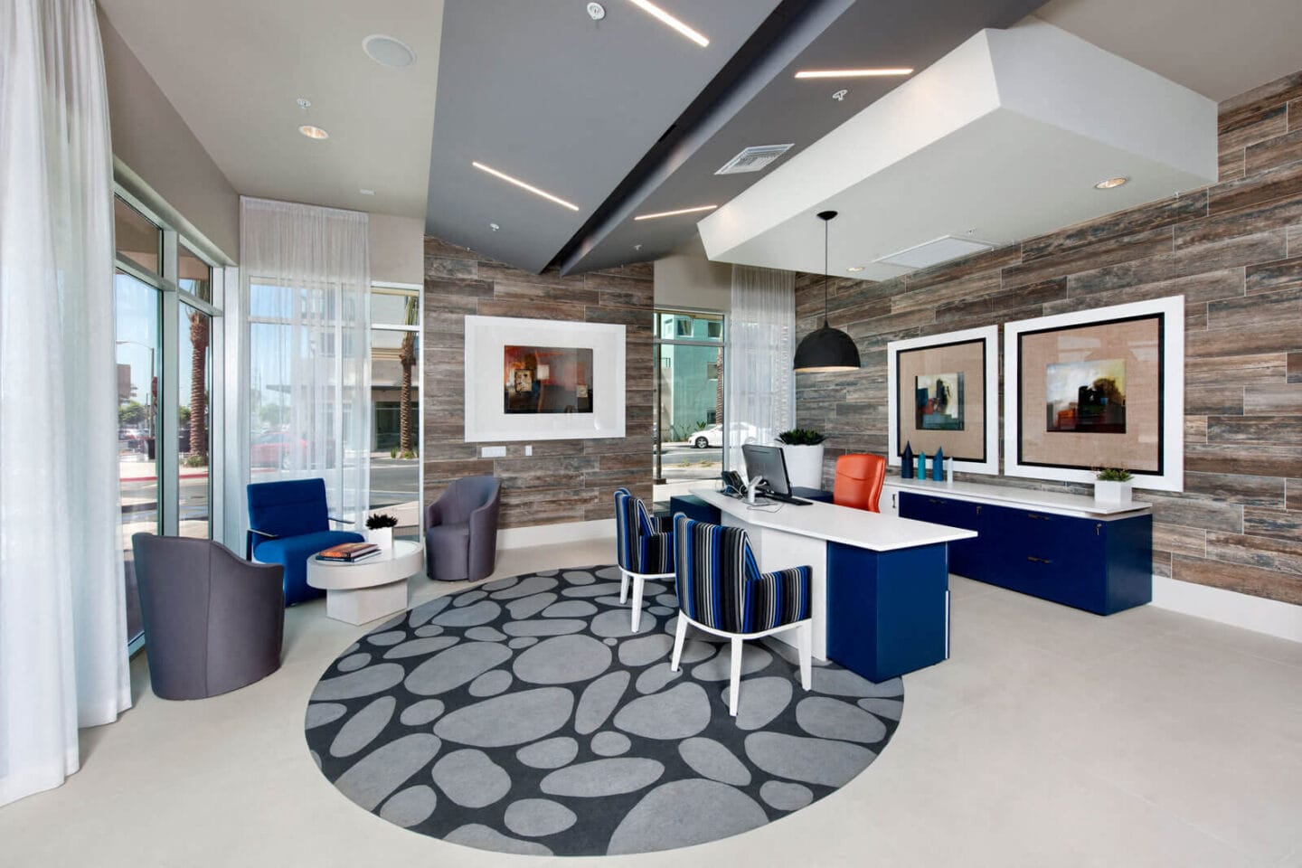 Modern Leasing Office at Boardwalk by Windsor, 7461 Edinger Ave., Huntington Beach