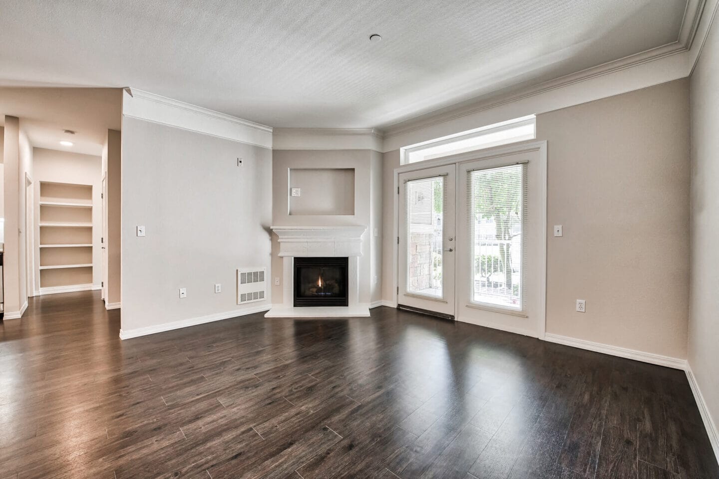 Living spaces with fireplaces at The Estates at Cougar Mountain, Issaquah, Washington