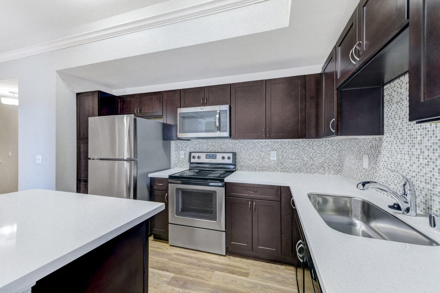 Tile Backsplash in Kitchen at Windsor at Aviara, 6610 Ambrosia Lane, CA