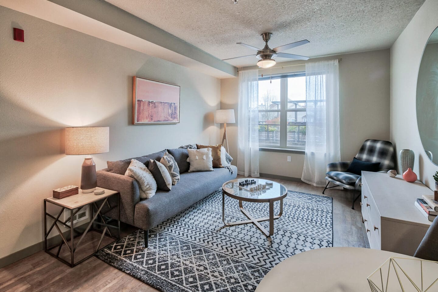 Living Room With Plenty Of Natural Light at Platform 14, 1030 NE Orenco Station Pkwy, Hillsboro