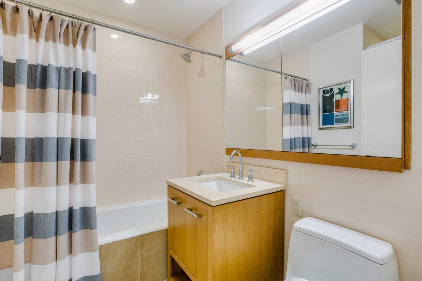 Solid Cultured Marble Bathroom Counter Tops at The Ashley Upper West Side Luxury Apartments