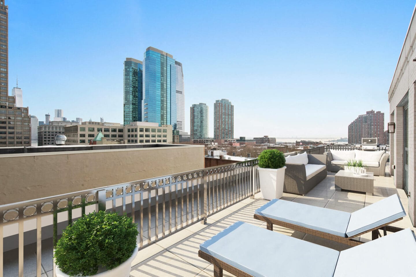 Expansive, Private Terraces in Select Apartments at Warren at York by Windsor, Jersey City, NJ