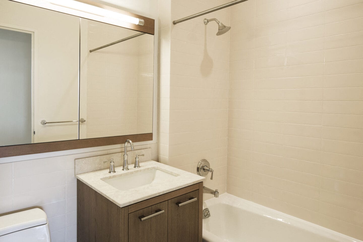 Oversized soaking tubs with Kohler fittings at The Ashley Upper West Side Luxury Apartments