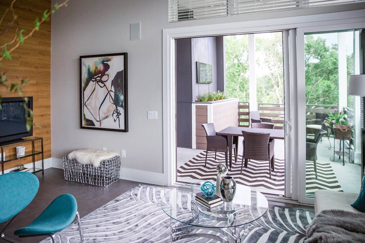 Glass Doors Creates A Flowing Living Space at Morningside Atlanta by Windsor, 30324, GA