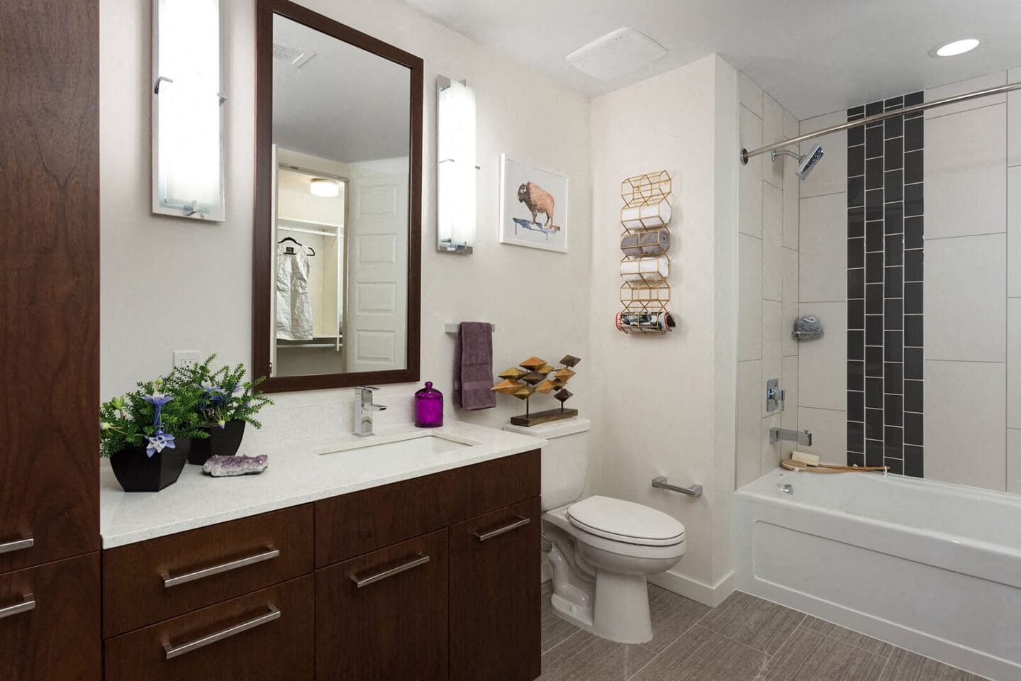 Large Soaking Tubs with Rainwater Shower Heads at 1000 Speer by Windsor, Denver, 80204