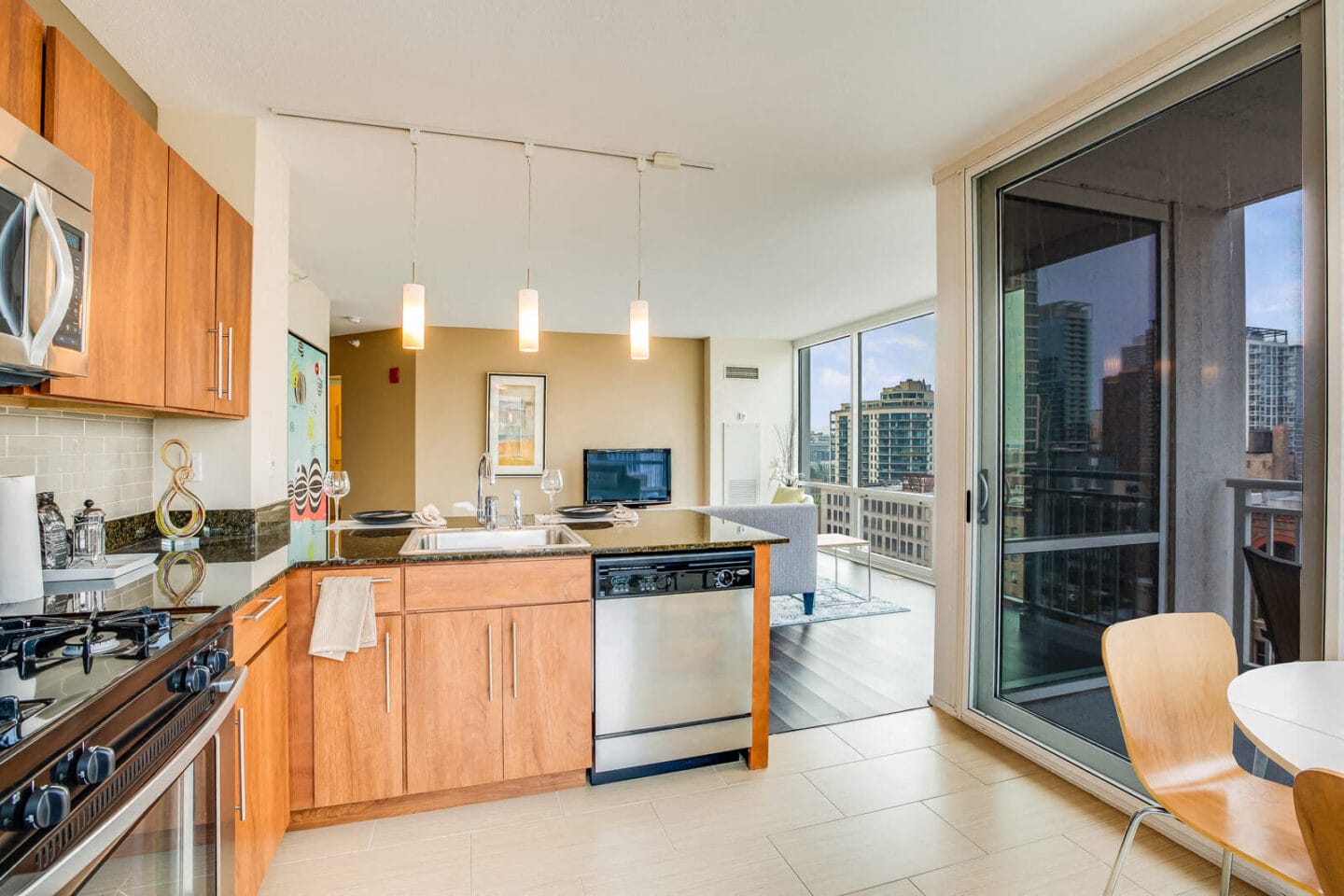 Large Windows with Stunning Views at Flair Tower, Chicago, Illinois