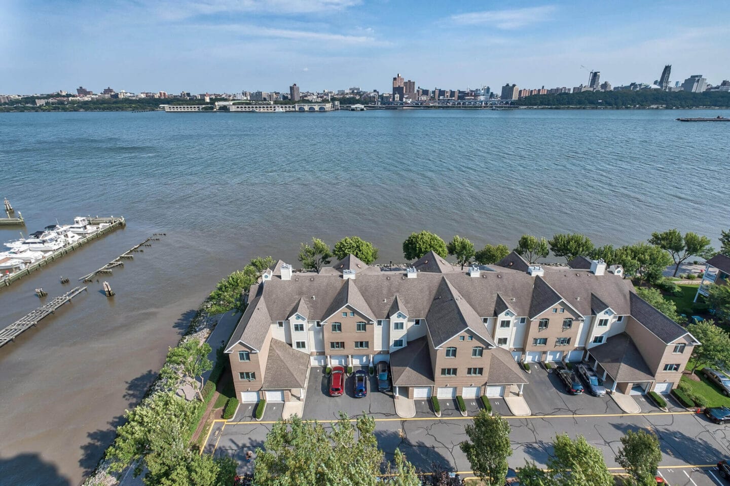 City view from apartments at Windsor at Mariners, Edgewater, New Jersey