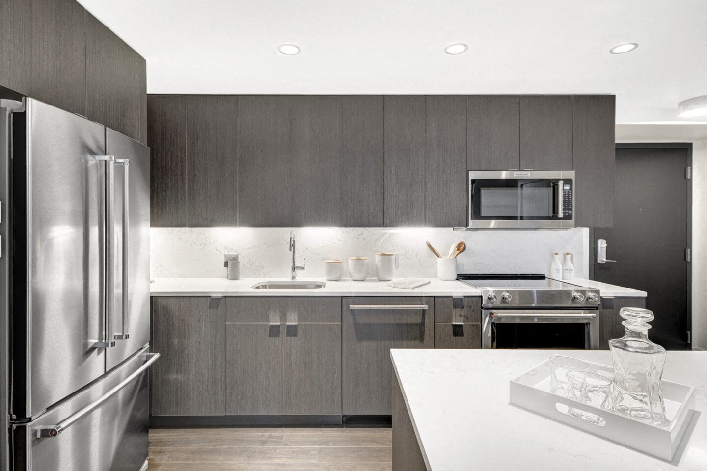 Fully-Equipped Kitchen with Stainless Steel Appliances at Stratus, Seattle, 98121