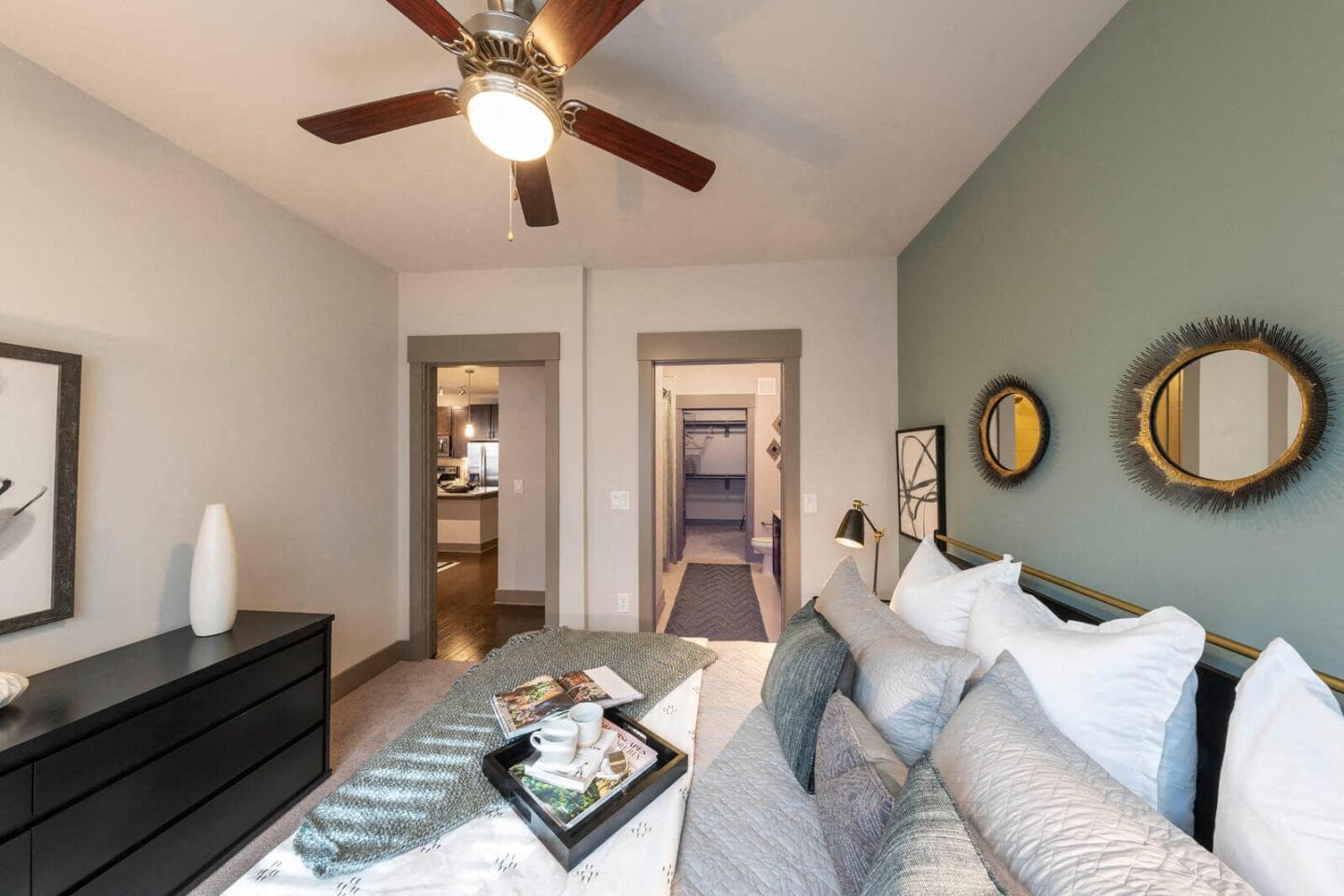 Ceiling Fans in Bedroom and Living Room at Windsor Old Fourth Ward, Atlanta, Georgia