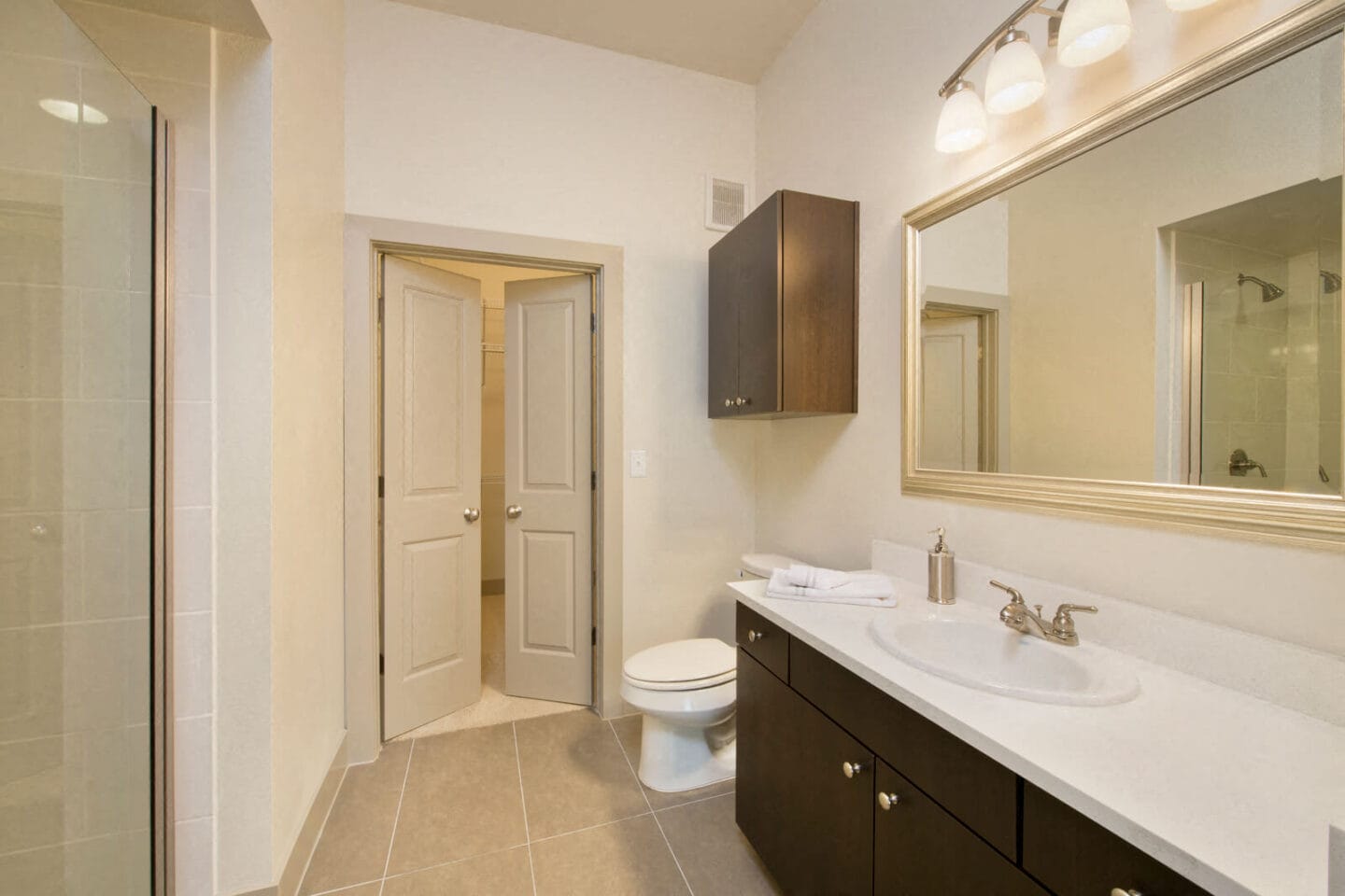 Luxury Bathroom With Vanity Storage at Windsor at West University, Houston, TX