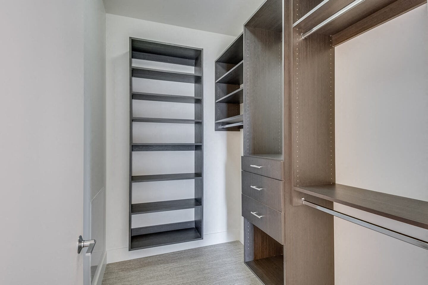 Spacious Walk-In Closets with Built-In Shelving Systems at Cirrus, Seattle, 98121