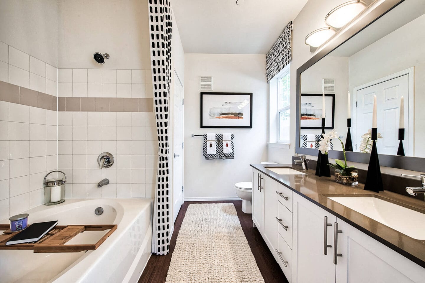 Bathroom With Bathtub And Abundant Storageat Reflections by Windsor, Redmond, WA