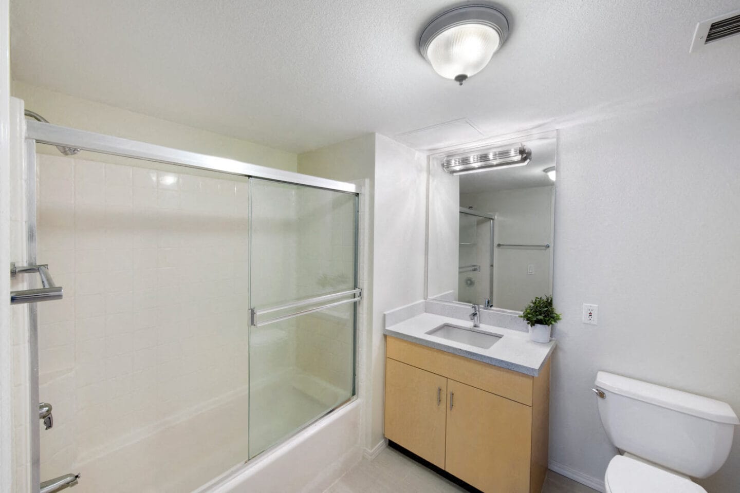 Glass-Enclosed Shower at Sea Castle, Santa Monica, 90401