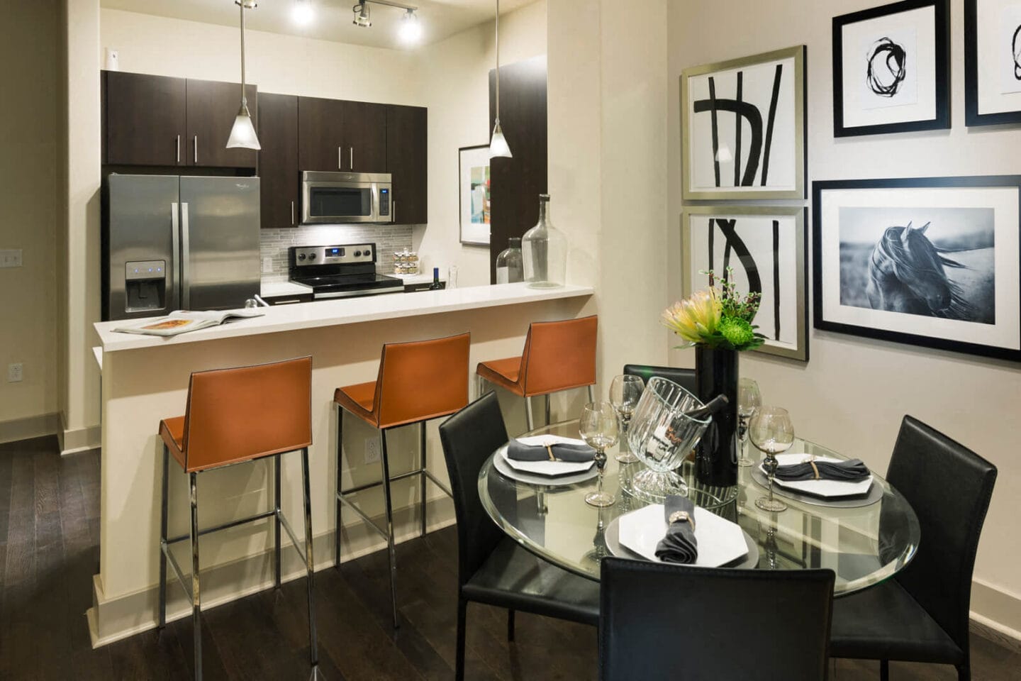 White Quartz Counters In Kitchen at Windsor at Cambridge Park, 02140, MA