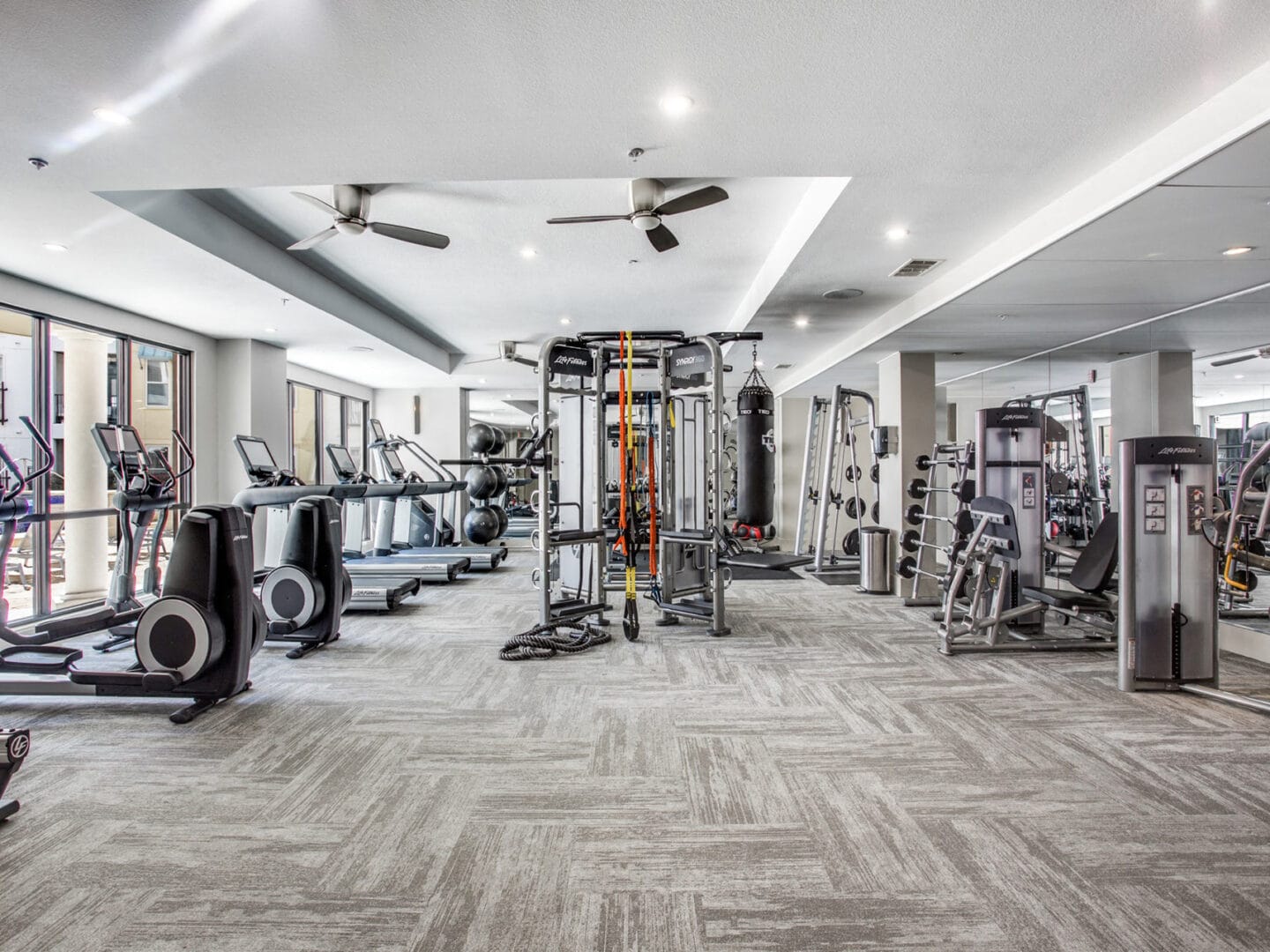 Newly renovated fitness center at The Monterey by Windsor, 3930 McKinney Avenue, TX