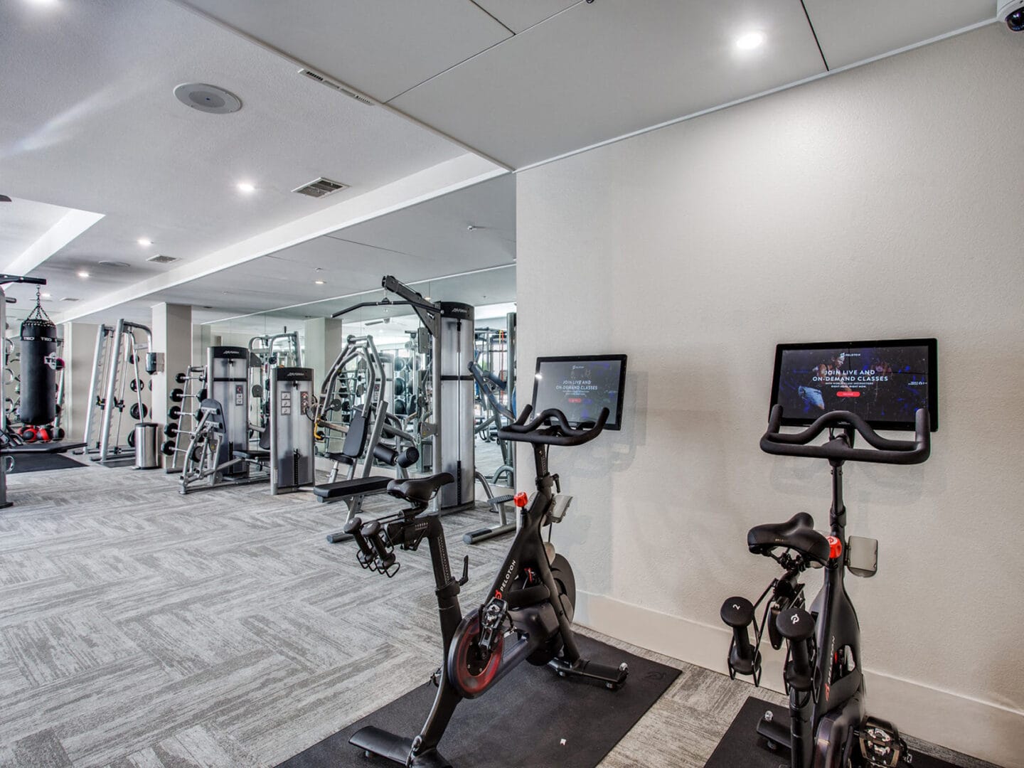 Cardio Equipment in Fitness Center at The Monterey by Windsor, Dallas, TX