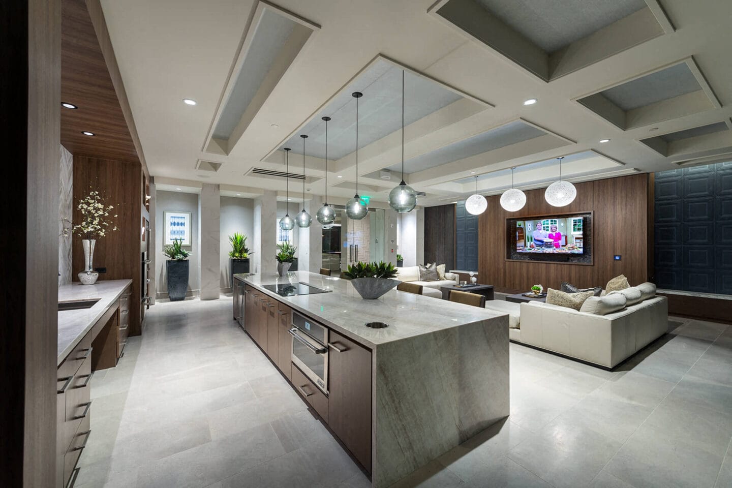 Catering kitchen in Clubhouse at Cannery Park by Windsor, San Jose, California