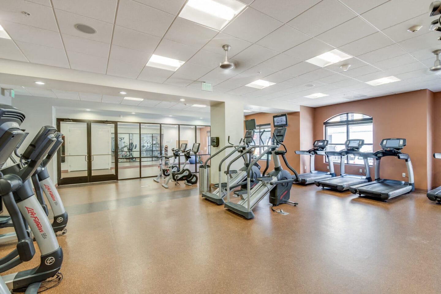 Cardio Equipment in Fitness Center at The Manhattan, 1801 Bassett Street, CO