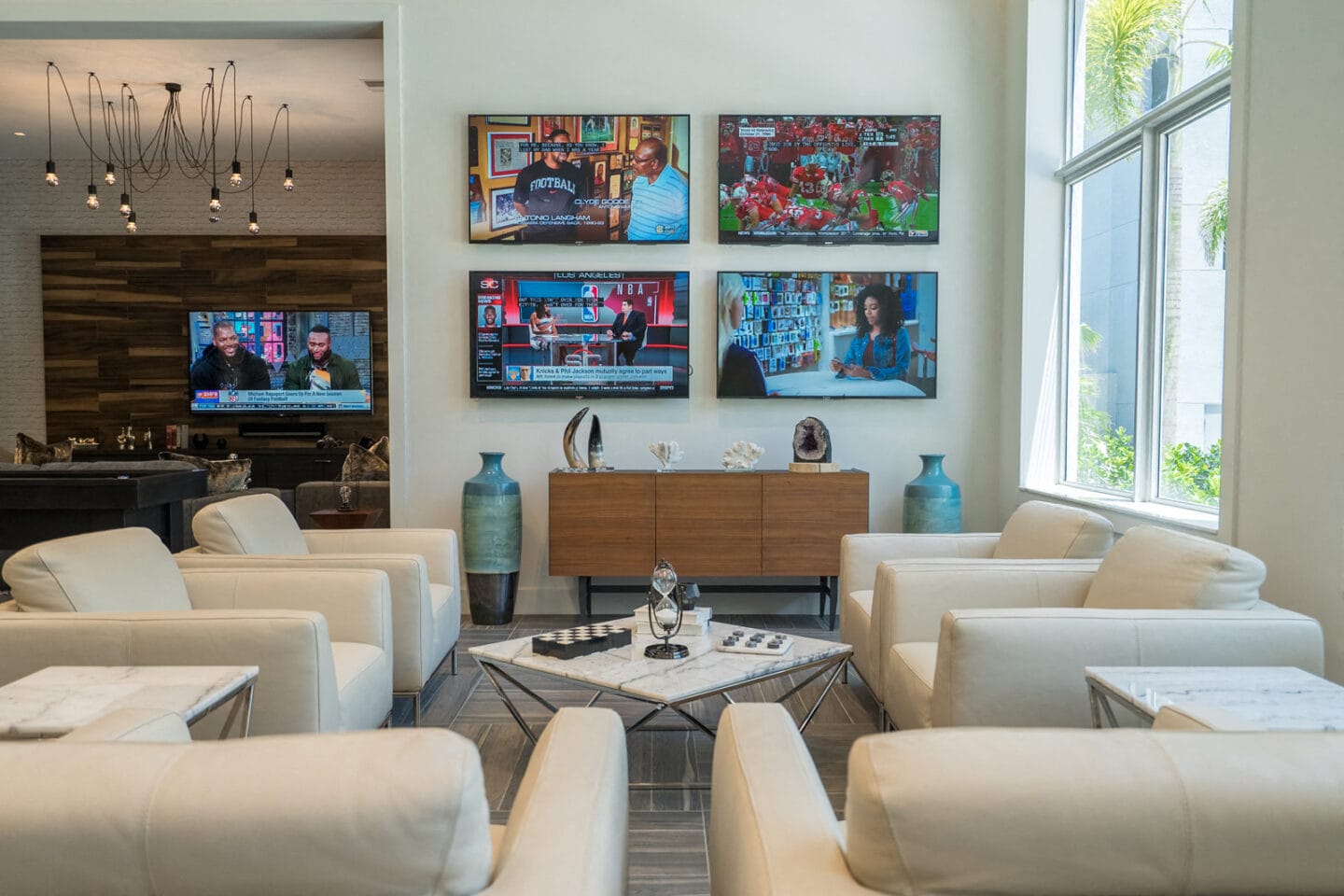 Elegant Clubhouse with 5 TVs at Allure by Windsor, Boca Raton, FL