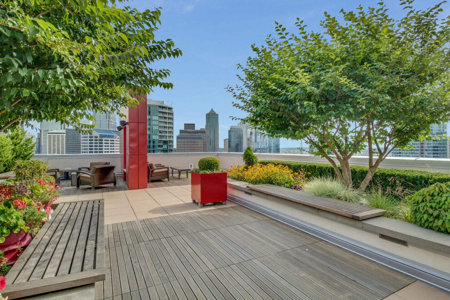 Serene Rooftop Surroundings at The Martin, Seattle, Washington