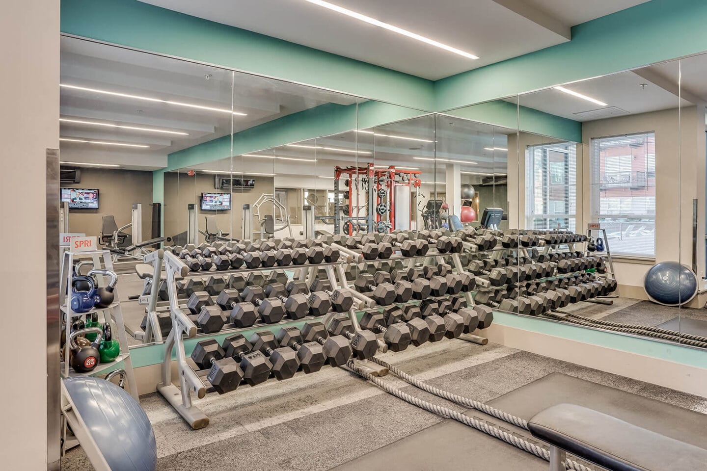 Fitness Center with Large Free Weights Selection at The Casey, 80202, CO