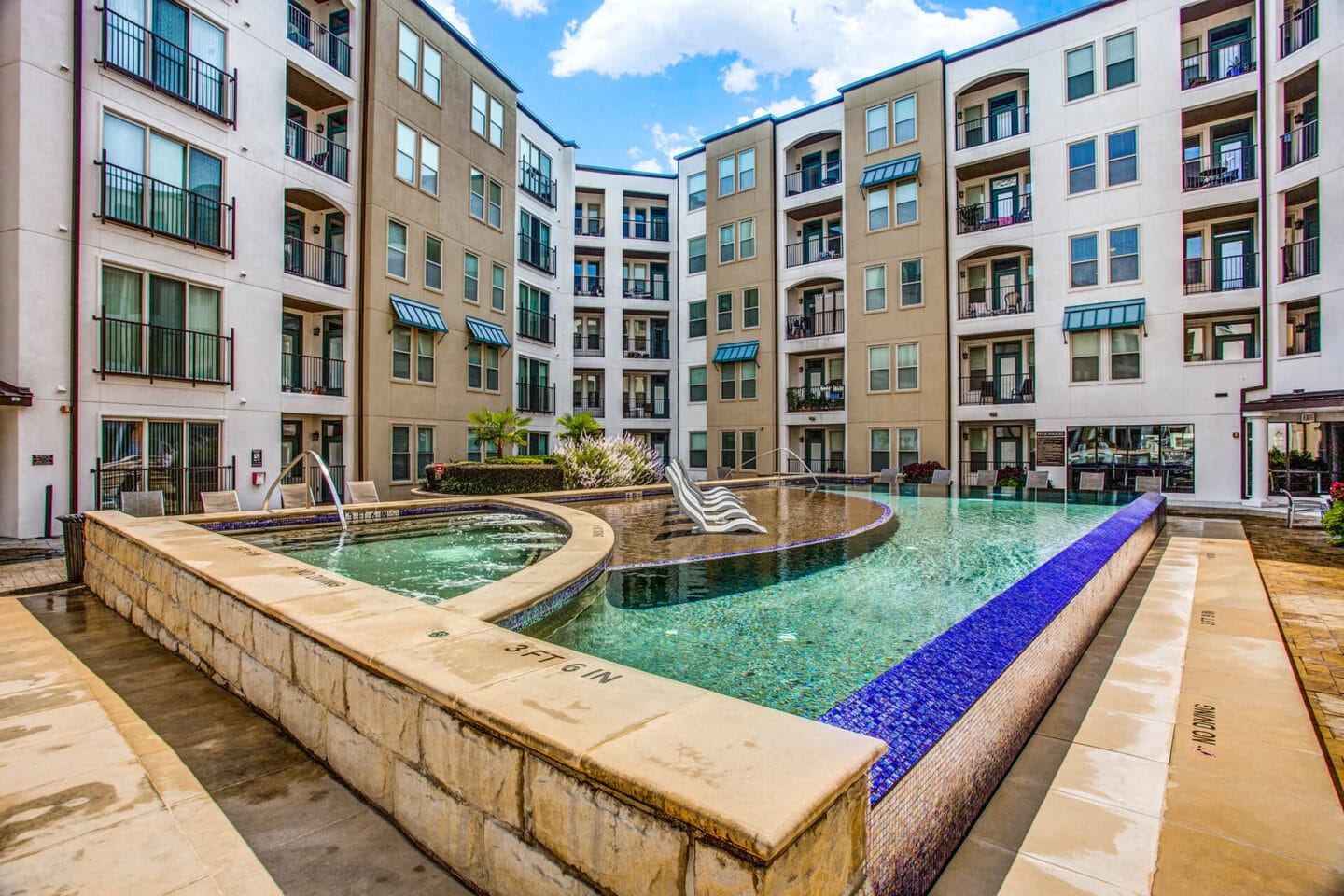 Stunning Pool and Spa at The Monterey by Windsor, Dallas, Texas