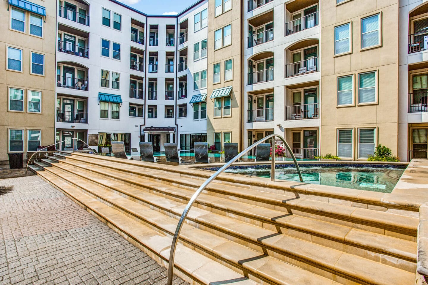 Acapulco-style swimming pool at The Monterey by Windsor, Dallas, 75240