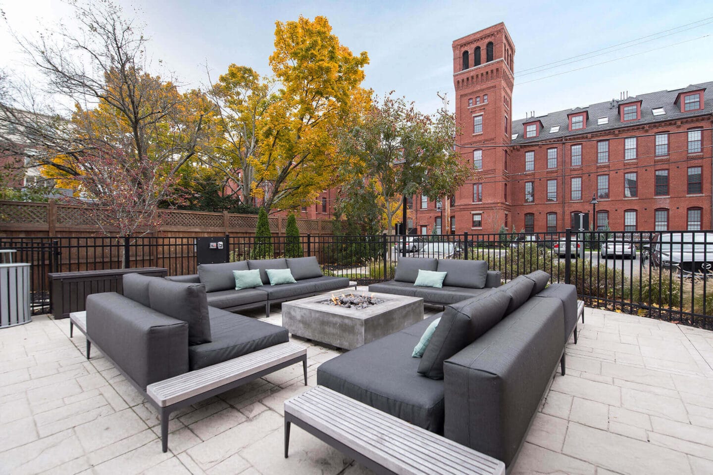 Outdoor Firepit Lounge at Windsor Radio Factory, Melrose, MA