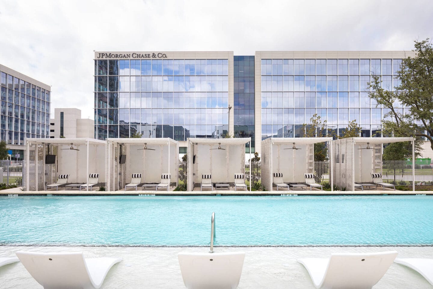 Tanning ledge by pool at Metro West, Texas, 75024