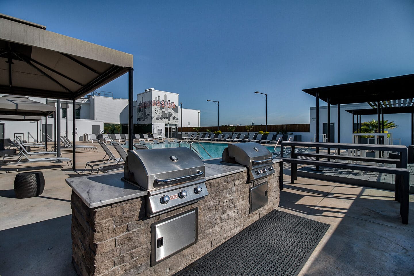 Lounge Area and Cabanas Around the Pool at Windsor Morningside, Atlanta, GA