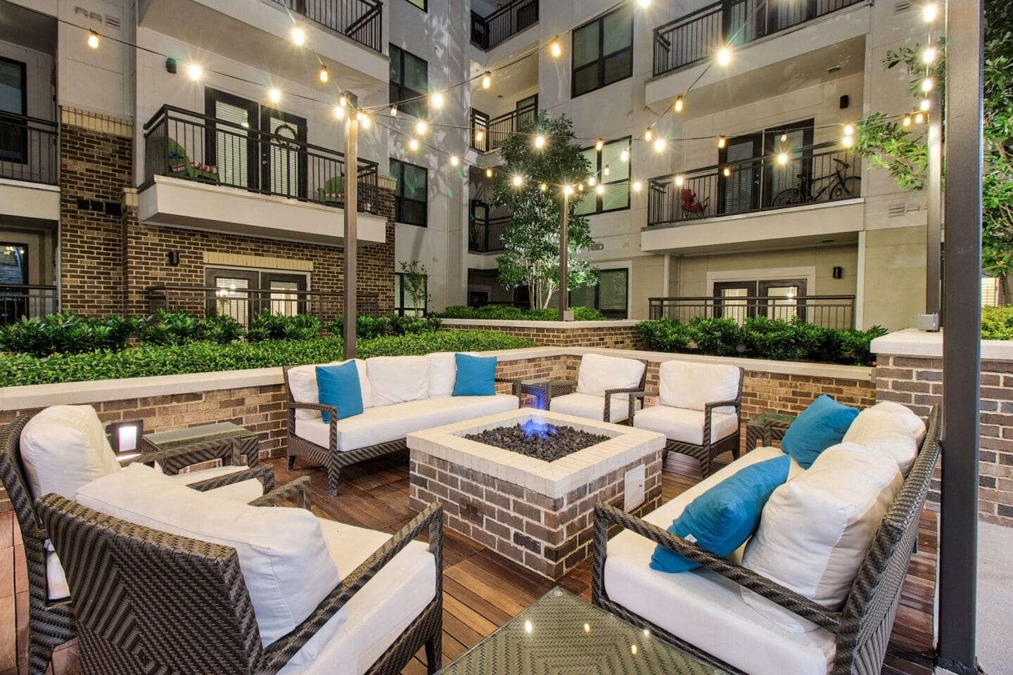 Courtyard Fire Pits with Surrounding Lounge Space at Windsor Old Fourth Ward, Atlanta, GA