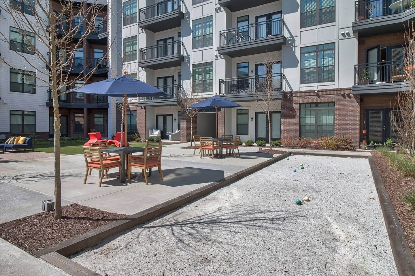 Boccé Ball Area In Courtyard at Windsor Parkview, Georgia, 30341