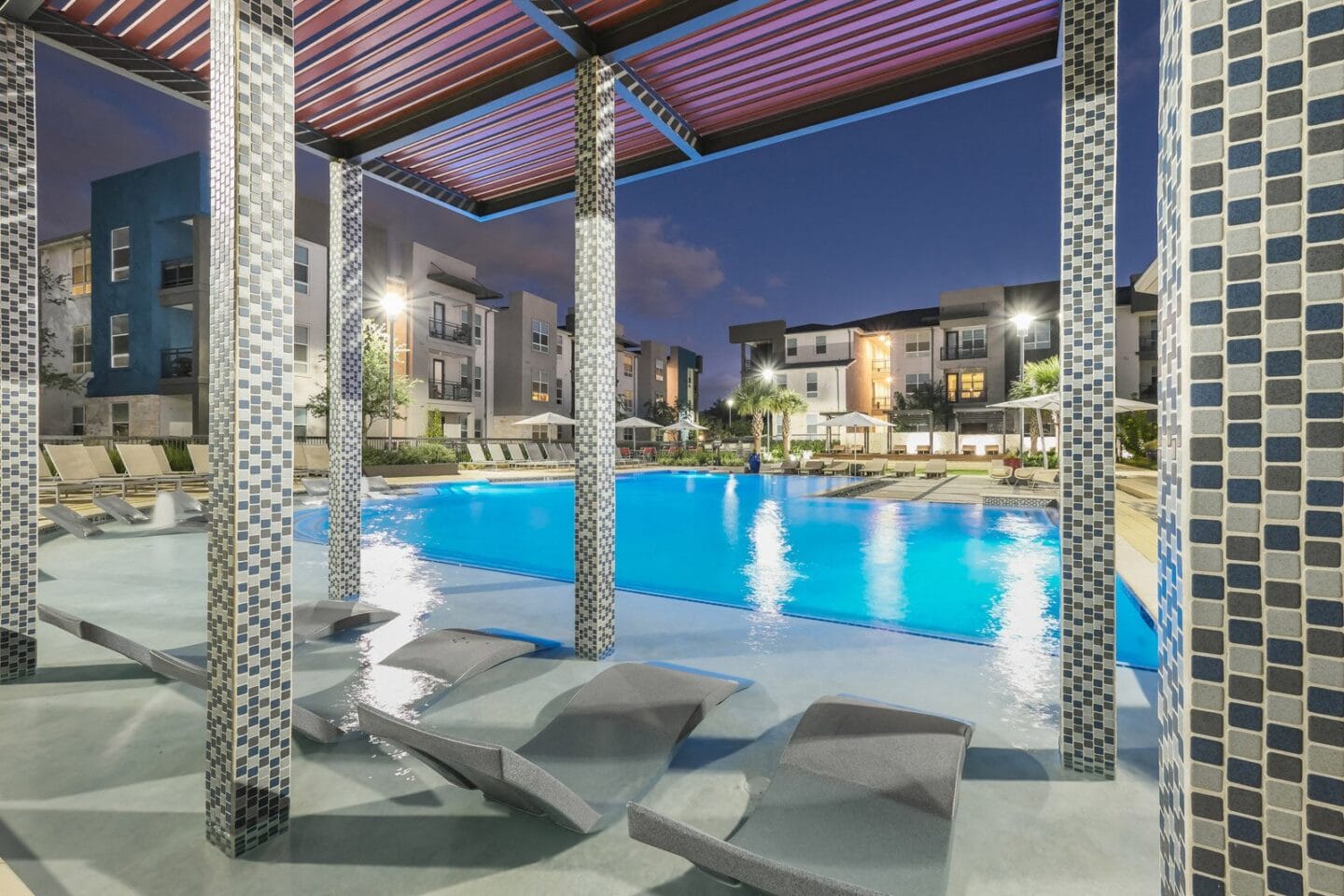 Poolside Lounge Area at Windsor Republic Place, 5708 W Parmer Lane, Texas