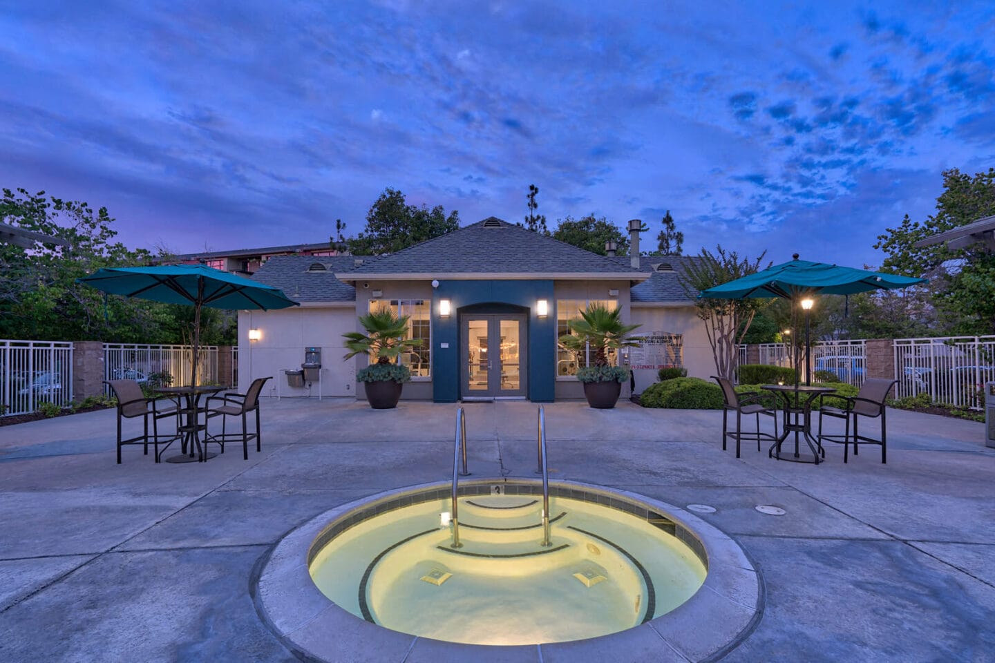 Heated Hot Tub Open Year-Round at Pavona Apartments, San Jose, California