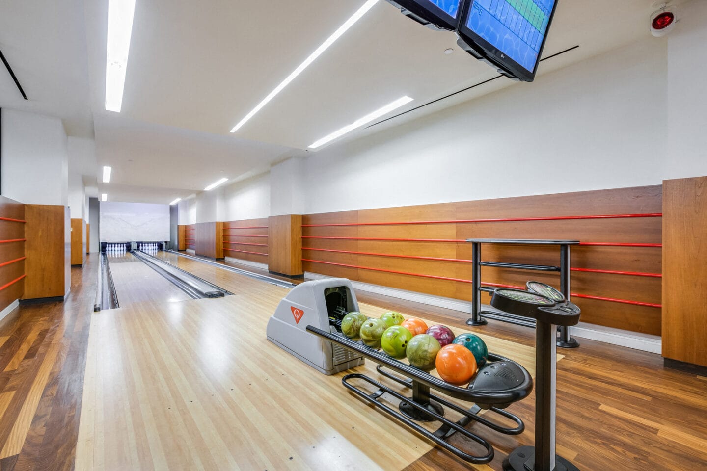 Indoor bowling alley at The Ashley Upper West Side Apartments