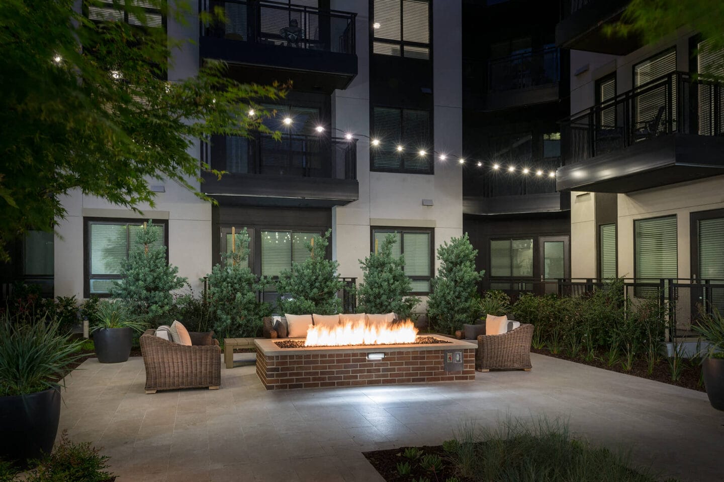 Outdoor fireplace at Cannery Park by Windsor, California, 95112