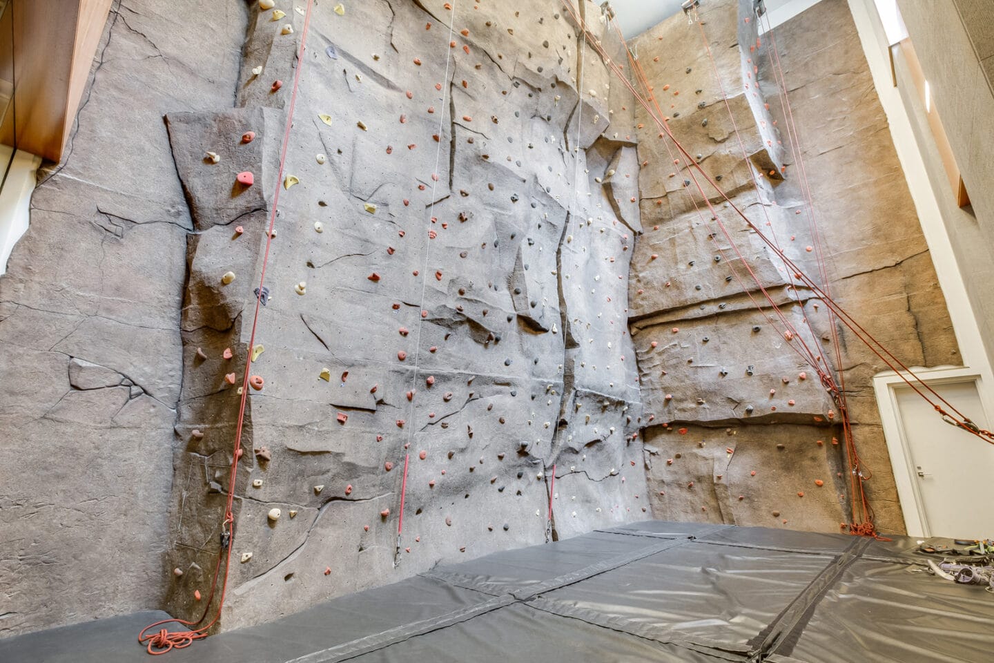 38' rock climbing wall at The Ashley Apartments, 400 W. 63rd Street, 10069