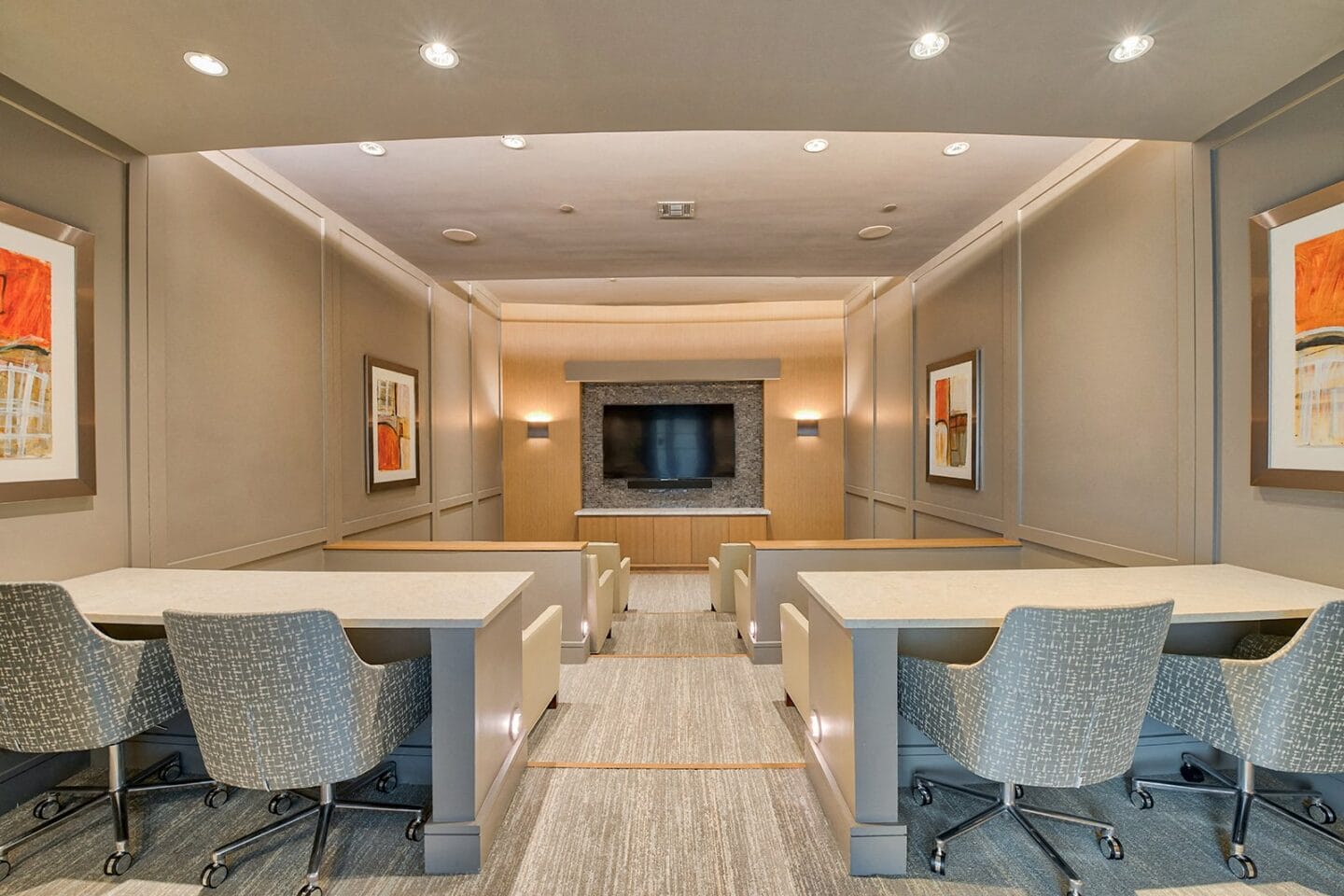 Private screening room at Windsor Lantana Hills, Austin, 78735