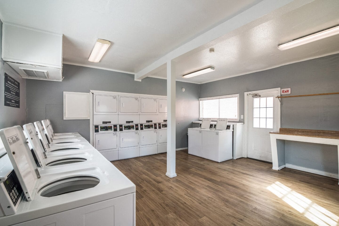 On-Site Laundry Room at Allen House Apartments, Houston, Texas