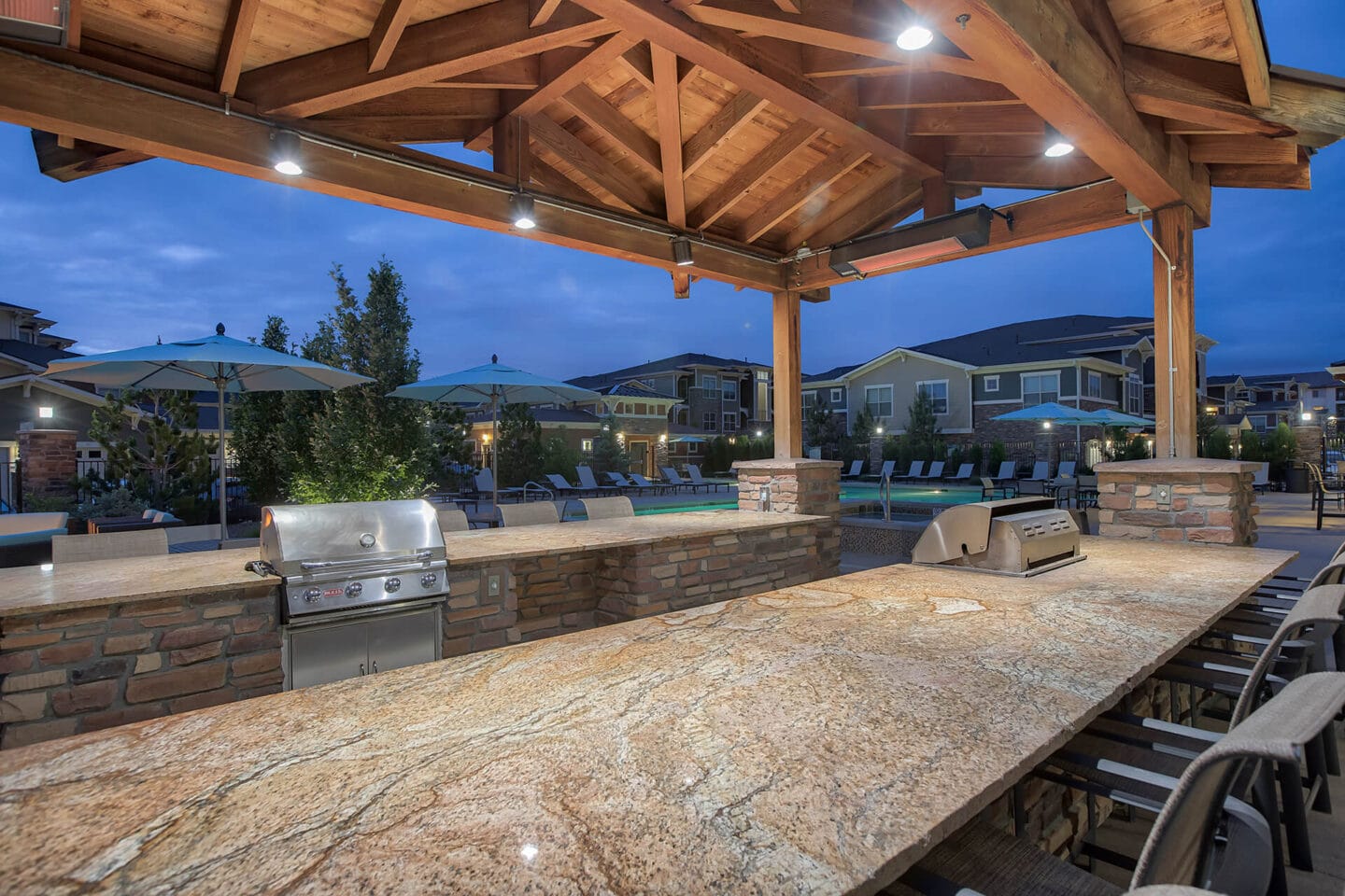 Outdoor Grilling Station at Retreat at the Flatirons, Broomfield, Colorado