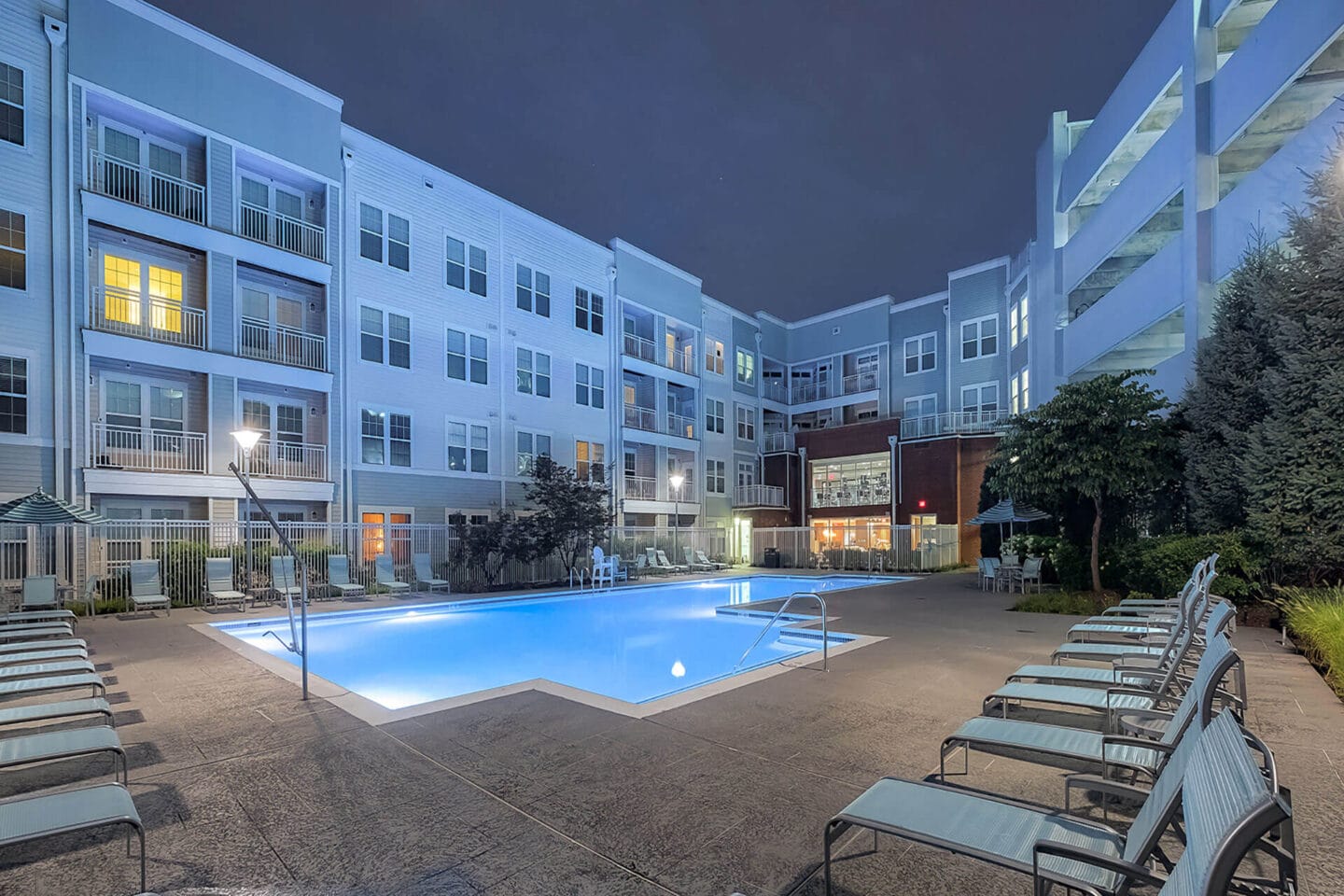 Resort-style swimming pool at The Ridgewood by Windsor, Fairfax, VA