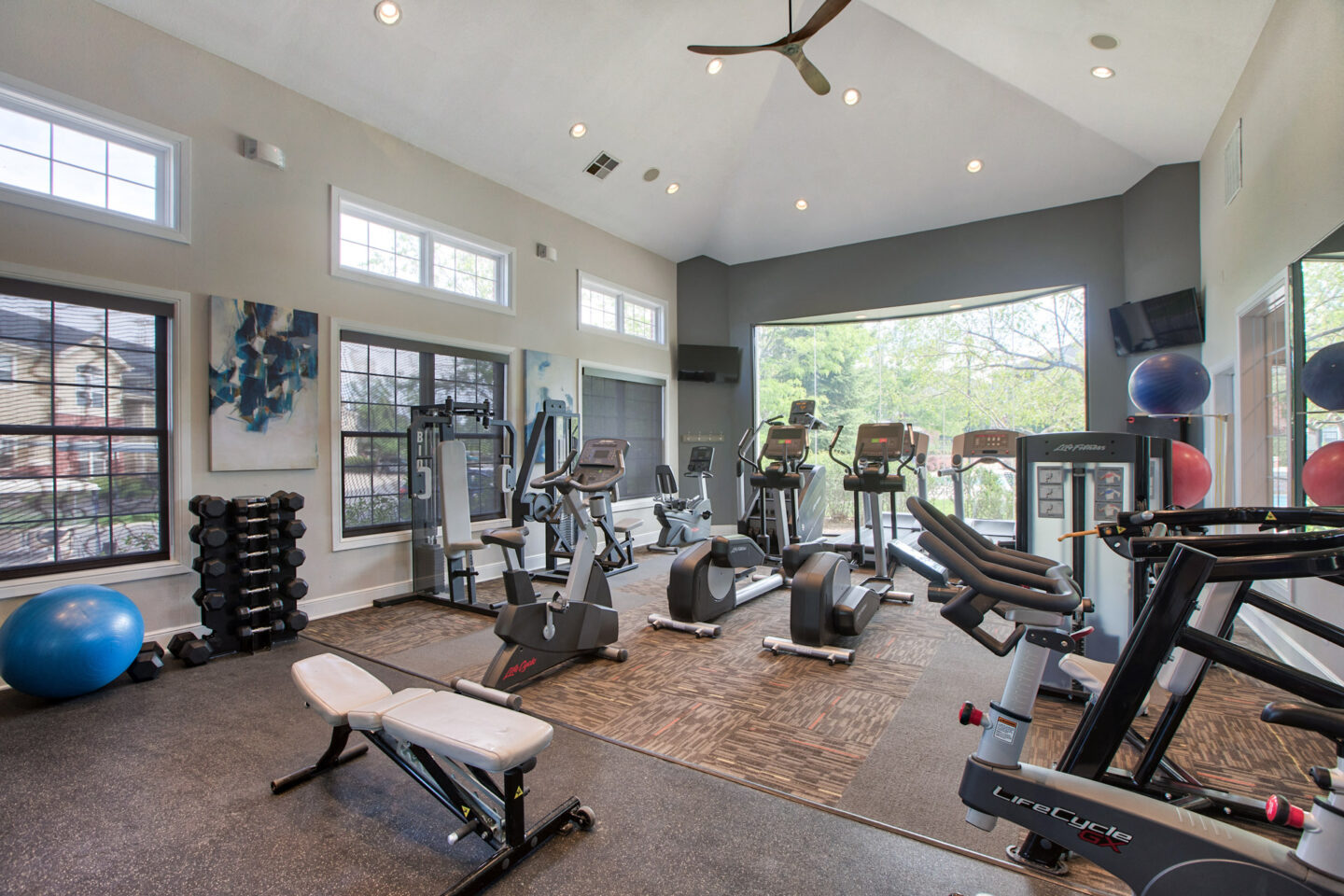 Cardio Equipment with a Tranquil View at Windsor Meadow Hills, Colorado, 80014