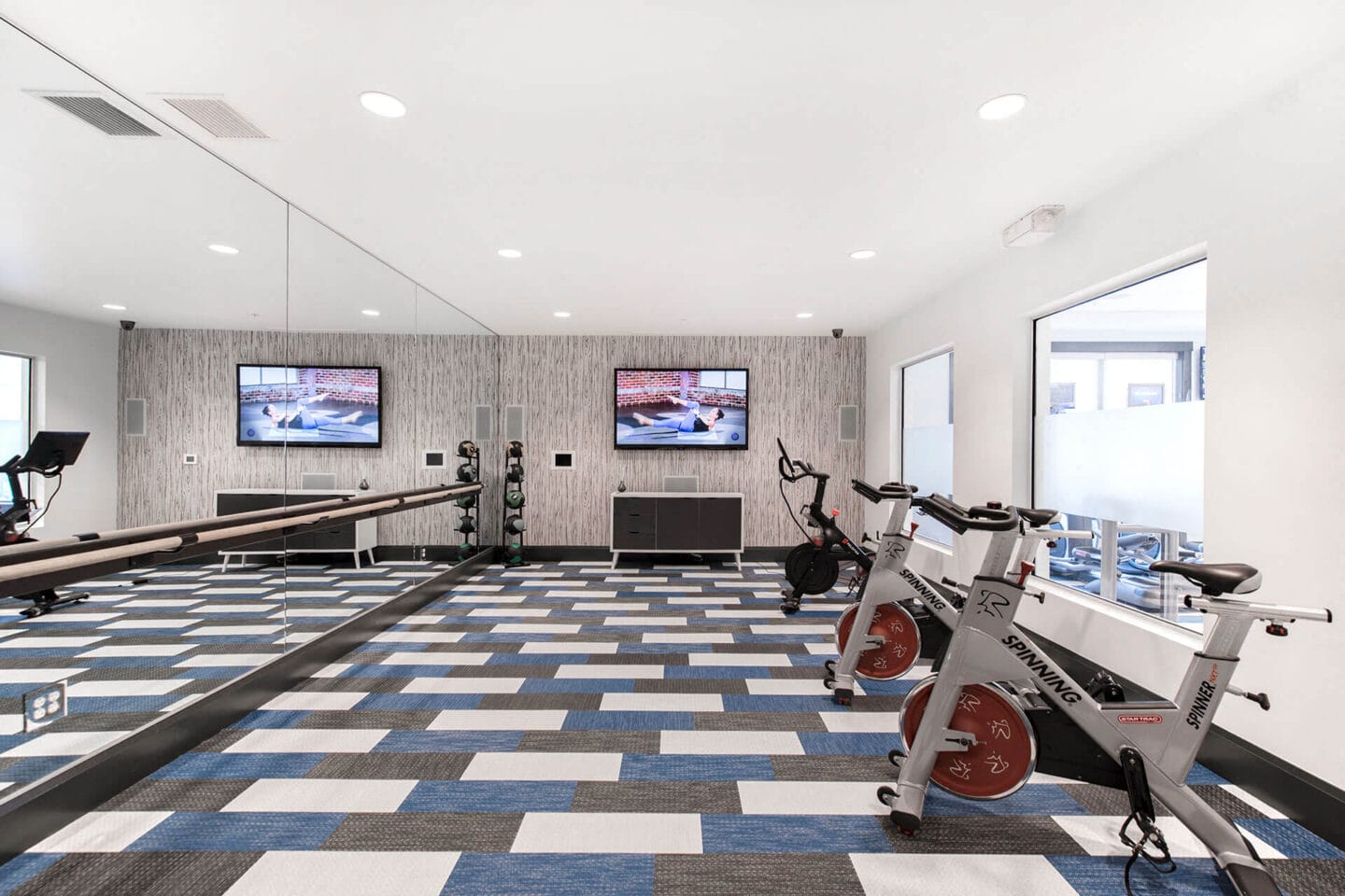 Fitness Center With Modern Equipment at Jack Flats by Windsor, 1000 Stone Place, Melrose