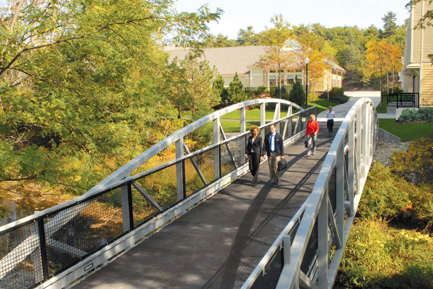 Pedestrian Bridge to Oak Grove T Stop near Windsor at Oak Grove, 12 Island Hill Ave., MA