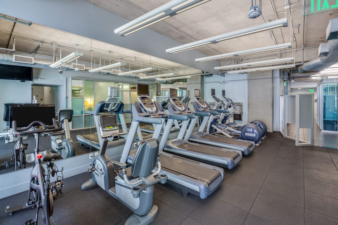 Cardio Equipment in Fully-Equipped Fitness Center at Renaissance Tower, Los Angeles, CA