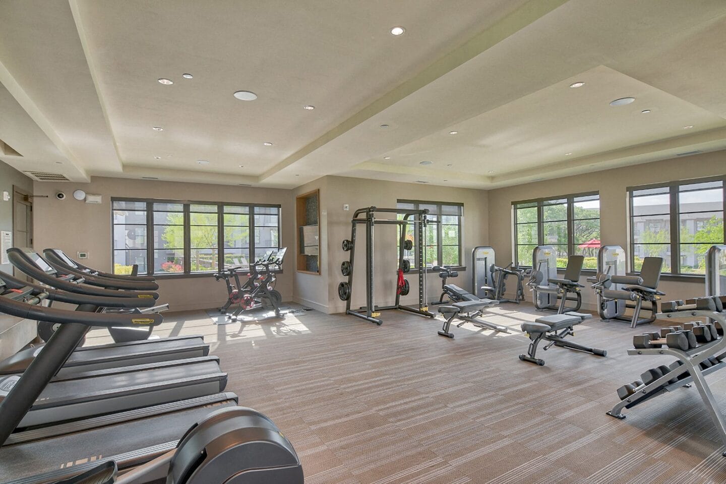 24 hour Technogym Fitness Center at Windsor Lantana Hills, 6601 Rialto Blvd, TX